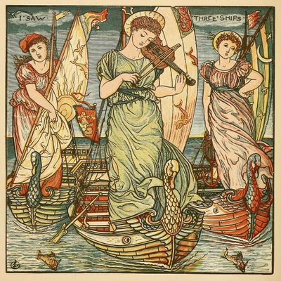 I Saw Three Ships, from Walter Crane